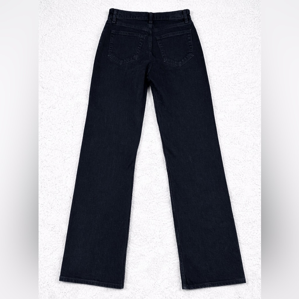 Abercrombie & Fitch The 90s Relaxed Jean High Rise Front Slit Black size 25 reg - Picture 3 of 7